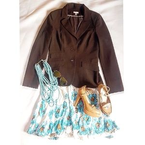 Nordstrom semantiks dark brown blazer/suit jacket